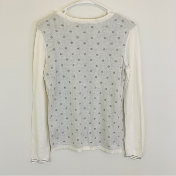 Tommy Hilfiger White Grey Polka Dot Sweater - Picture 6 of 10